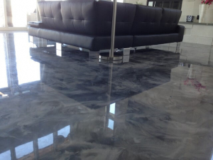 Marble effect epoxy resin flooring